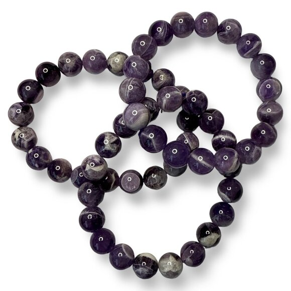 Purple Amethyst banded Bracelet Bangle Jewelry Fashion Accessories gemstone new - Picture 8 of 12